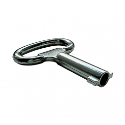 Double-bit key metal RZ L18.1, Zn alloy, double-bit 5 mm, chrome Double-bit key metal RZ L18.1, Zn alloy, double-bit 5 mm, chrome