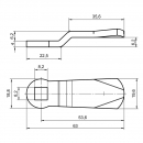 Steel ledge for mechanical lock RZ 07.2, h=6 mm, L=52 mm 3 Steel ledge for mechanical lock RZ 07.2, h=6 mm, L=52 mm 3