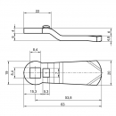 Steel ledgers for locks RZ 07, h=4 mm, L=52 mm 3 Steel ledgers for locks RZ 07, h=4 mm, L=52 mm 3