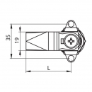 Трехточечный ригель для замка ручки на электрошкаф RZ 1900-422 2