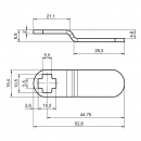 Overhang for postbox lock RZ C0.0545.1, h=5 mm, L=45 mm 1 Overhang for postbox lock RZ C0.0545.1, h=5 mm, L=45 mm 1