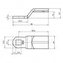 Curved bolts for electric panel locks RZ C10.1045, h=10 mm, L=45 mm 5 Curved bolts for electric panel locks RZ C10.1045, h=10 mm, L=45 mm 5