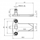 Ригель зі сталі RZ R051, h=0 мм, L=51 мм, на 3 тзп 5