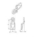 Steel cam for locks for electrical cabinets and panels RZ C1.0853 1