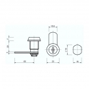 Postal lock for metal cabinets EMKA 7418 A, sec. 2000, 2 keys, master system 2