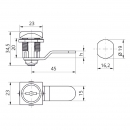 Замок для металлических ящиков RZ L202.3-15ПЗ 2