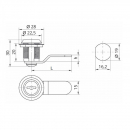 Lock for metal wardrobe RZ L201.2-0.С, secr. 500, 2 keys, h=0 mm, 90°, without key fix. 2 Lock for metal wardrobe RZ L201.2-0.С, secr. 500, 2 keys, h=0 mm, 90°, without key fix. 2