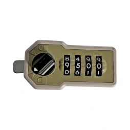 Mortise code lock RZ 9500H, mechanical, Zn alloy/plastic, sec. 10000, 4-digit code, thickness 0.6-1.4 mm, horizont.