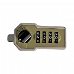 Mortise code lock RZ 9500H, mechanical, Zn alloy/plastic, sec. 10000, 4-digit code, thickness 0.6-1.4 mm, horizont.