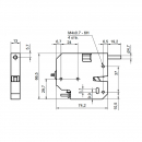 Electromechanical surface-mounted lock RZ EL01-25-1.P, steel, 1 connector, with pin 1 Electromechanical surface-mounted lock RZ EL01-25-1.P, steel, 1 connector, with pin 1