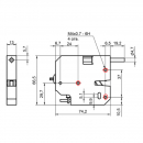 Electromechanical surface-mounted lock RZ EL01-25-1.P, steel, 1 connector, with pin 2 Electromechanical surface-mounted lock RZ EL01-25-1.P, steel, 1 connector, with pin 2