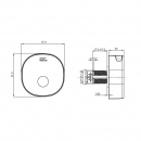 Biometric fingerprint lock RZ M-1602-20SF, for furniture, Zn alloy/plastic, thickness 0.6-20 mm 4