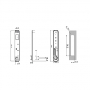 Code lock for drawers RZ M-1604L, Zn alloy, 4-digital code, sec. 10000, vertical, on thickness 0.6-20 mm, black/silver 6 Code lock for drawers RZ M-1604L, Zn alloy, 4-digital code, sec. 10000, vertical, on thickness 0.6-20 mm, black/silver 6