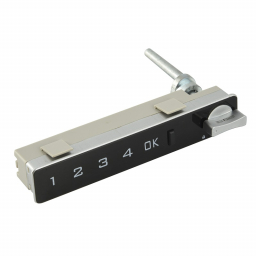 Lock with 4 digits RZ M-1605, electronic, Zn alloy/plastic, 4-digit code, horizontal, silver Lock with 4 digits RZ M-1605, electronic, Zn alloy/plastic, 4-digit code, horizontal, silver