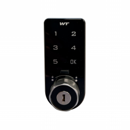 Digital electronic lock RZ M-1607-00KO, plastic, 4-digital code, vertical, on thickness 0.6-20 mm, black Digital electronic lock RZ M-1607-00KO, plastic, 4-digital code, vertical, on thickness 0.6-20 mm, black