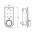 Digital electronic lock RZ M-1607-00KO, plastic, 4-digital code, vertical, on thickness 0.6-20 mm, black 7 Digital electronic lock RZ M-1607-00KO, plastic, 4-digital code, vertical, on thickness 0.6-20 mm, black 7