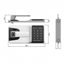 Code pad lock RZ M-1705, electronic, Zn alloy/plastic, touch panel, horizontal, black/silver 5