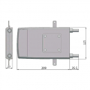 Code pad lock RZ M-1705, electronic, Zn alloy/plastic, touch panel, horizontal, black/silver 6