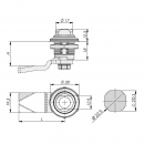 Hygienic lock Industrilas 6-147, stainless steel, 18 mm, IP69K 1