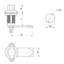 Long turn lock IP65 RZ 311-5-30, Zn alloy, knob handle, GH=30 mm, h=0 mm, L=50 mm, 3 lps 2 Long turn lock IP65 RZ 311-5-30, Zn alloy, knob handle, GH=30 mm, h=0 mm, L=50 mm, 3 lps 2