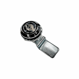 Lock for electrical cabinets RZ L181.A.1-1084590, Zn alloy, ins. double bit 5 mm, h=8 мм, bend 90°, L=46 мм, with external stop