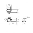 Hygienic lock RZ L181.EU.A.SS-10045, insert EU 13 mm, stainless steel 2