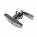 Lock with t handle RZ L3020A.1-10045, Zn alloy, ins. one key, h=0 mm, L=45 mm, chrome, on thick. 1-8 mm, 2 keys  1