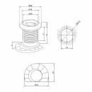 Pressure locks RZ L7566-25, with stepped cam, 270°, Zn alloy, triangle, GH=25 мм, IP65 4 Pressure locks RZ L7566-25, with stepped cam, 270°, Zn alloy, triangle, GH=25 мм, IP65 4