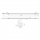 Flat vertical rod for locks RZ 055-1-76 1 Flat vertical rod for locks RZ 055-1-76 1