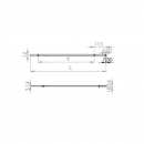 Flat vertical rod for lock RZ 055-1-86 1