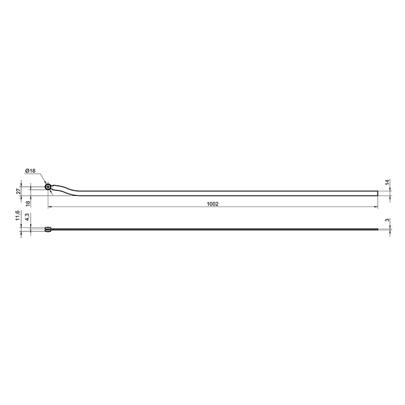 Flat roller handles RZ 305C.2.1002, L= 1002 mm buy wholesale in Ukraine ...
