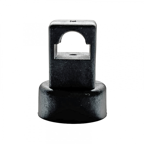 Round rod holder RZ RG 002-2, polyamide, H1=38 mm, length 27 mm, black