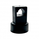 Round rod holder RZ RG 002-2, polyamide, H1=38 mm, length 27 mm, black 1 Round rod holder RZ RG 002-2, polyamide, H1=38 mm, length 27 mm, black 1