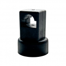 Round rod holder RZ RG 002-2, polyamide, H1=38 mm, length 27 mm, black 2 Round rod holder RZ RG 002-2, polyamide, H1=38 mm, length 27 mm, black 2