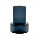 Round rod holder RZ RG 002-2, polyamide, H1=38 mm, length 27 mm, black 3 Round rod holder RZ RG 002-2, polyamide, H1=38 mm, length 27 mm, black 3