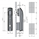 Замок-ручка для телекоммуникационного шкафа Industrilas 125011321-C23S, на толщину 2,6-3,5 мм, IP66 1