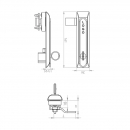 Lock for network cabinets RZ 001-2-1-ISP02б, for a three-point locking system 2