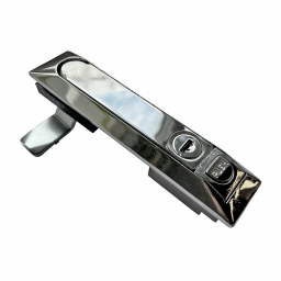 Lock for the network cabinet RZ 003-3-33-03, Zn alloy, chrome, ins. one key, h=0 mm, L=45 mm, for 1 lps, IP65