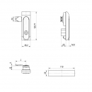 Folding handle lock for metal cabinet RZ 005-2-1-03 2