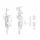 Control cabinet hardware RZ L925BC.1.1M.0 SW-10845, polyamide, without cylinder, h=8 mm, L=45 mm, with rod mechanism, for 1 lps 7 Control cabinet hardware RZ L925BC.1.1M.0 SW-10845, polyamide, without cylinder, h=8 mm, L=45 mm, with rod mechanism, for 1 lps 7