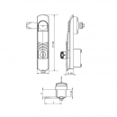Lock with rotary handle RZ DB 007-2-1 1