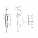 Lever-operated lock for metal cabinet RZ L925.1.1.1 SW-10045, polyamide, recessed double bit, h=0 mm, L=45 mm, for 1 lock 3 Lever-operated lock for metal cabinet RZ L925.1.1.1 SW-10045, polyamide, recessed double bit, h=0 mm, L=45 mm, for 1 lock 3