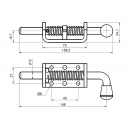 Spring latch RZ L14125, steel 3